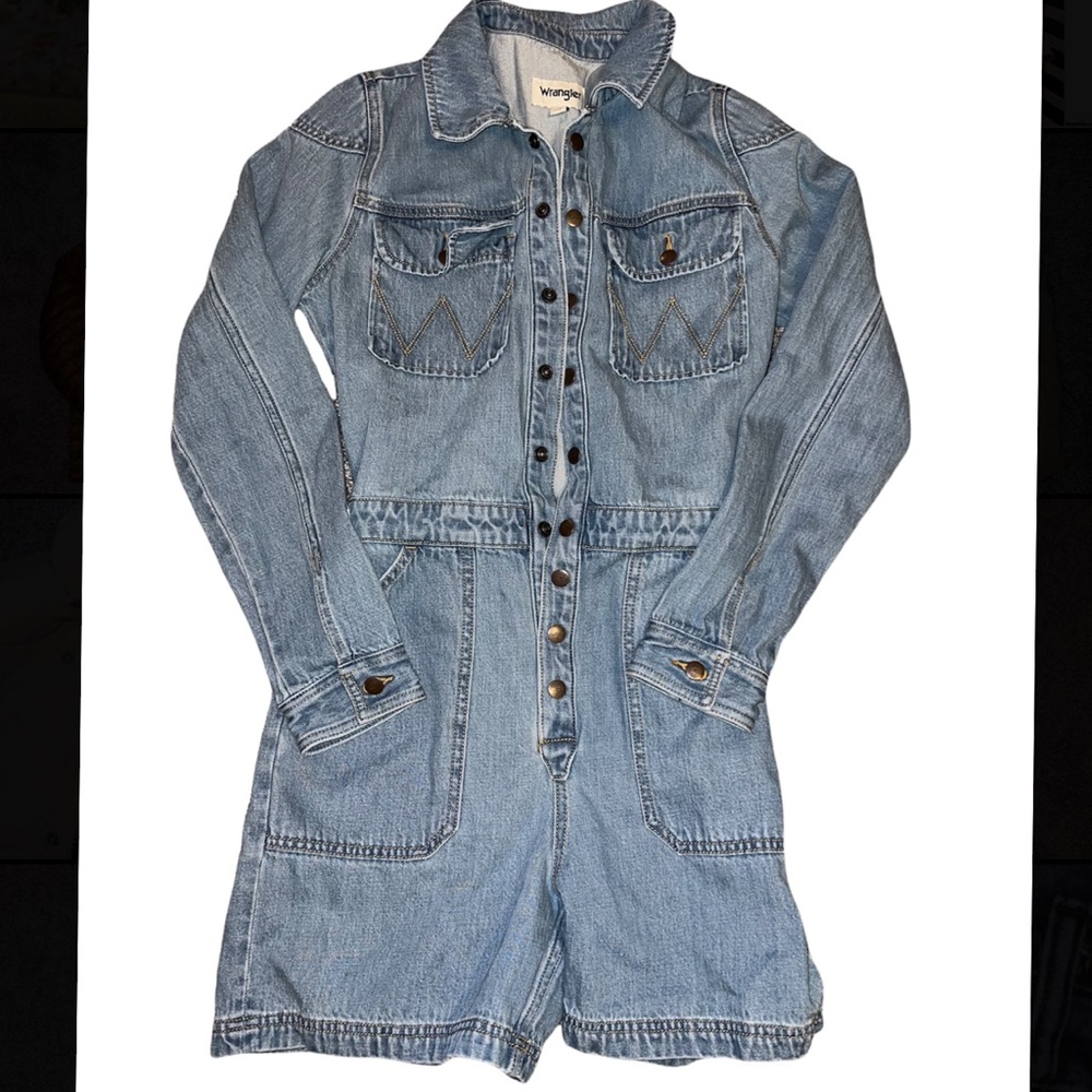 Womens wrangler belted romper